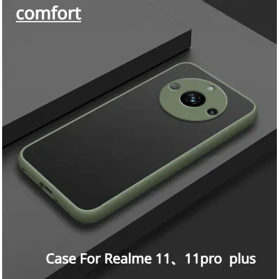 เคสพร้อมส่งสำหรับ Realme 11 Pro Plus Realme11 11Pro Pro + 5G 2023เคส TPU + เคสโทรศัพท์พีซีฝาหลังกันกระแทกเคลือบด้านโปร่งแสงเกราะป้องกันเสริมกันกระแทกแฟชันเรียบง่ายป้องกันรอยขีดข่วน
