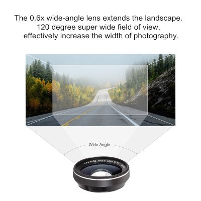 HD Professional Optical Glass Mobile Phone Lens 0.6X 0.45X Super Wide Angle 15X Macro Camera Lenses for iPhone Android LentesTH