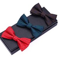 New small square polka dot bow tie mens business fashion silk bow tie bow tie business office man Boys Clothing