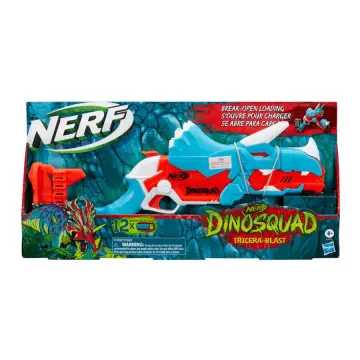 Nerf DinoSquad Armorstrike Dart Blaster, 8-Dart Rotating Drum, Drop Grip,  16 Nerf Elite Darts, Anklyosaurus Dinosaur Design - Nerf