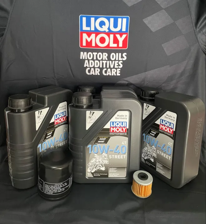 ชุดเปลี่ยนถ่ายน้ำมันเครื่อง Liqui Moly 10W40 สังเคราะห์แท้100 พร้อม