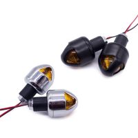 Motorcycle Turn Signal Light 1 Pair Motorcycle Handlebar End Light LED Amber Lamp Scooter Blinker Flasher