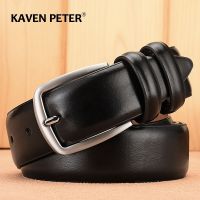 Genuine Leather Belts For Men High Quality Male Luxury Classic Cowskin Belt Business Pin Buckle New Fashion Designer Waistband Belts