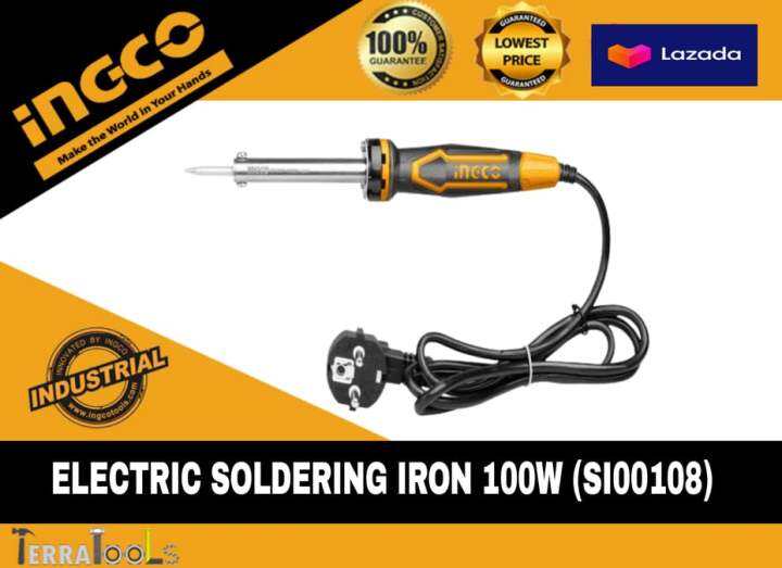 Ingco SI00108 100W Electric Soldering Iron Bent Flat Head Lazada PH