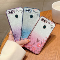 เคส A5s OPPO แฟชั่นลายดอกไม้ไรน์สโตนสำหรับสาวสวยพร้อมเคสเคสซิลิโคนกันกระแทกนิ่มเคลือบเลื่อมแวววาวเคสคู่ป้องกัน