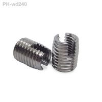 ♝ M2 M3 M4 M5 M6 M8 -M20 Stainless Steel 302 Style Threaded Metal Thread Repair Insert Self Tapping Inserts Slotted Screw Threaded