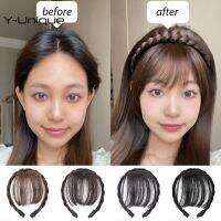 【CC】 Synthetic Fake Bangs Headband Hair Fringe Bands Row Braids Extensions Hairpieces Headwear Accessories