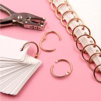 50/30/20pcs Loose-leaf Iron Binding Book Ring Loose-leaf Ring Card Metal File Buckle Ring Open Loose-leaf Paper Clip Ring Binder