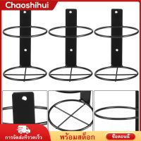 Chaoshihui 6 ชิ้นเหล็กแร็คไวน์แดงบ้านไวน์ชั้นวางจอแสดงผลผนังติดผนังชั้นเก็บของ