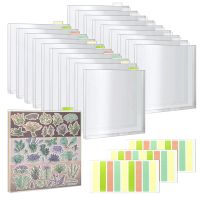 20 Pack Scrapbook Paper Storage Organizer with 1.2In Expansion, Craft Vinyl Paper Photo OrigamiDecoupage Storage Pockets