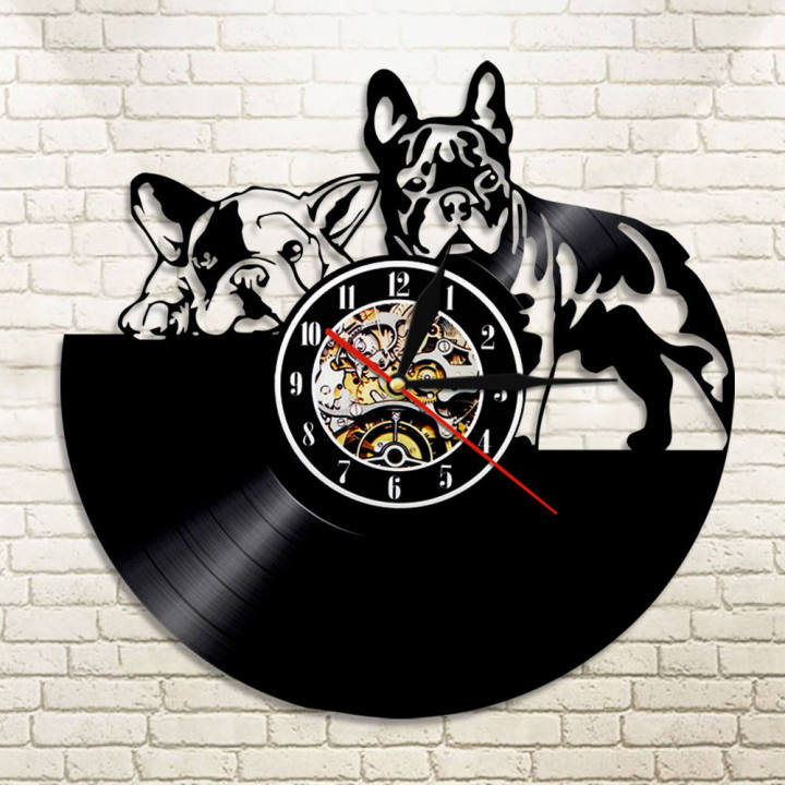 french-bulldog-couple-wall-art-home-decor-wall-clock-made-of-vinyl-record-modern-puppy-dog-wall-clock-dog-breed-dog-owners-gift