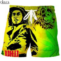 Singer Reggae Creator Bob Marley 3D Print Men Summer Fashion Sports Shorts Beach Sweatpants