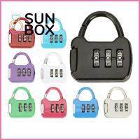 SUN BOX แบบพกพาได้ การเดินทางการเดินทาง มินิมินิ ตัวเลข3ปุ่ม ล็อกรหัสผ่าน ล็อคซิปกระเป๋าเป้สะพายหลัง กุญแจคล้องกระเป๋า ล็อคตู้หอพัก