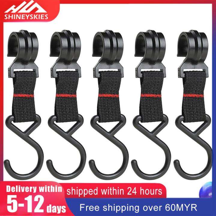 Outdoor Camping Moveable Hook Hanging Storage Rack Shelf SShaped