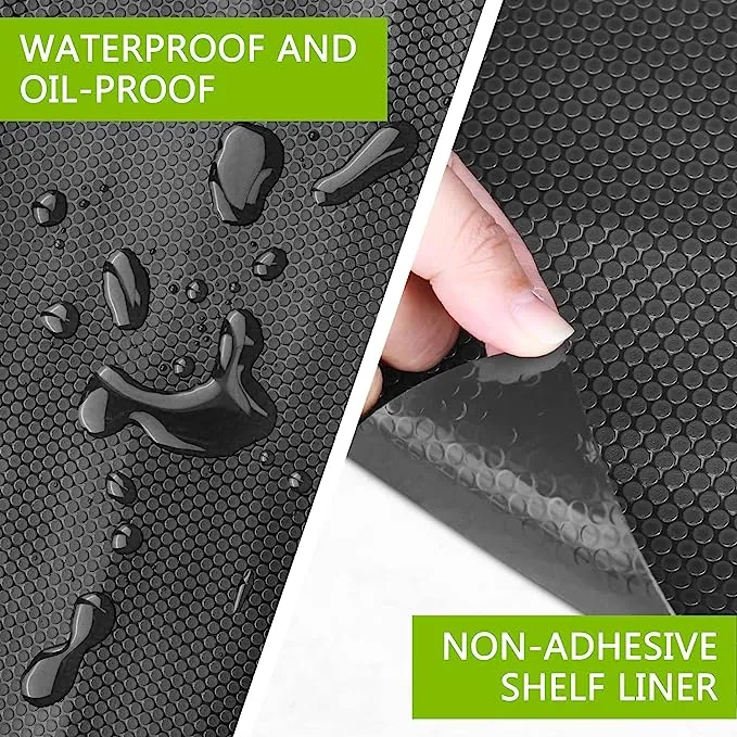 HooTown Shelf Liner Kitchen Drawer Mats, Non Adhesive Eva Material Refrigerator Liners with Waterproof Durable Fridge Table