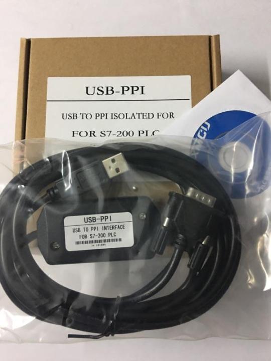 สำหรับ-siemens-plc-สายการเขียนโปรแกรม-s7-200cn-ดาวน์โหลดสาย-usb-ppi-สีดำ-cable