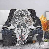 Viking Pirate Blankets Fashion Viking Tattoo Quilts Home Vacation Casual 3D Kids Blanket Cute Home Textile Throw Blanket