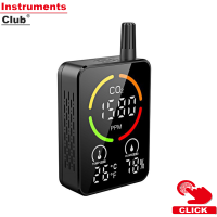 Instruments เครื่องวัดคุณภาพอากาศเครื่องตรวจจับ CO2 3 In 1เครื่องทดสอบที่แม่นยำสำหรับ CO2อุณหภูมิความชื้น NDIR เซนเซอร์วัดก๊าซคาร์บอนไดออกไซด์ทดสอบความเข้มข้นพร้อมสัญญาณเตือน