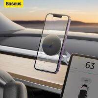 Baseus ที่วางโทรศัพท์ในรถสำหรับ Tesla Display Screen Rotateble รถพับได้ Mount สำหรับ iPhone Pro Max Huawei Samsung