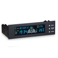 5.25 Inch 12V PC Computer Fan Controller 3 Fan Speed Controller Temperature Sensor LCD Digital Display Front Panel For PC