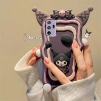 （shine electron）Ins Sanrio Kawaii Kuromi เคสโทรศัพท์ซัมซุงสำหรับ Note10 20 S21 S22 S23บวกภาพอนิเมะเป็นพิเศษปกป้องฝาหลังซิลิกาเจลเด็กผู้หญิง