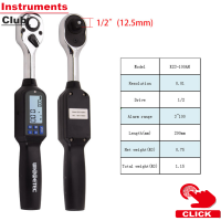 Instruments มือถือแบบพกพาประแจแรงบิดดิจิตอลหน้าจอขนาดใหญ่พร้อมไฟแบ็คไลท์เสียง LED ปลุกแบบเรียลไทม์จูนิกวัดสี่หน่วยเปลี่ยนมัลติฟังก์ชั่ประแจวัดแรงบิดใช้งานได้จริง