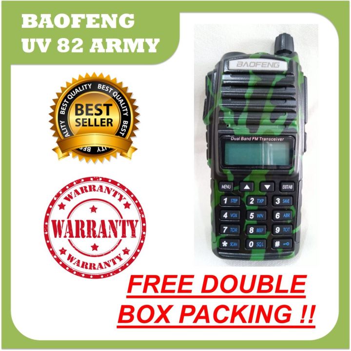 Ht Baofeng Uv 82 Army 5 Watt Loreng Doreng Tentara Abri Hijau Uv82 Uv 82 Urgency Emergency 3063