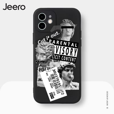 Jeero เคสไอโฟน เคสซิลิโคนนุ่มขอบเหลี่ยมกันกระแทกน่ารักตลก เคสโทรศัพท์ Compatible for iPhone 15 14 13 12 11 Pro Max SE 2020 X XR XS 8 7 ip 6S 6 Plus HFE1058