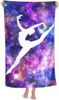 Ballet Girl Gymnastics Gymnast Sand Free Beach Towels Absorbent Bath Towel Large Hand Towels for Swimming Bathroom Spa Pool