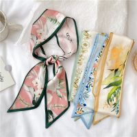 ★New★ Silk scarf womens spring and summer with travel tie hair bag multifunctional hair tie scarf streamer fashion fresh scarf