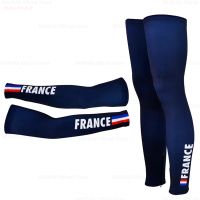 2021 France Leg Warmers Black UV Protection Cycling Arm Warmer Breathable Bicycle Running Racing MTB Bike Sun Protection Sleves