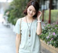 Summer 2020 short t shirt mint Top Garment sleeve Women