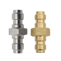 LJLJ-Pcp Paintball Double End Male Adaptor Fill Nipple Paintball 8mm Stainless Steel Copper Quick Coupler Connector Male Socket