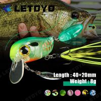 LETOYO Floating Fishing Lure Crank 40mm 8g Freshwater Bass Crankbait Surface Artificial Hard Baits With Spoon Wobblers Wake BaitLures Baits