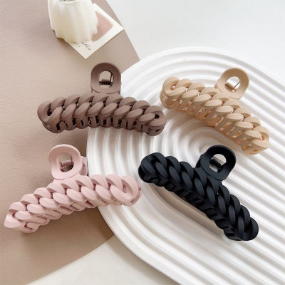 Female Hair Accessories Crab Claw Clips Solid Color Hair Clips Womens Hair Clips Large Barrette Ponytail Hairpin