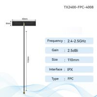 10ชิ้น2.4กรัมในตัว Fpc Pcb เสาอากาศ2.5 Dbi Cdsenet Tx2400-Fpc-3014 Ipex อินเตอร์เฟซสำหรับเราเตอร์โมดูลไฟบ้านไร้สายอัจฉริยะ