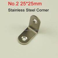 ☽ 100pcs 25X25X16mm stainless steel angle bracket L shape brushed finish frame board support fruniture hardware