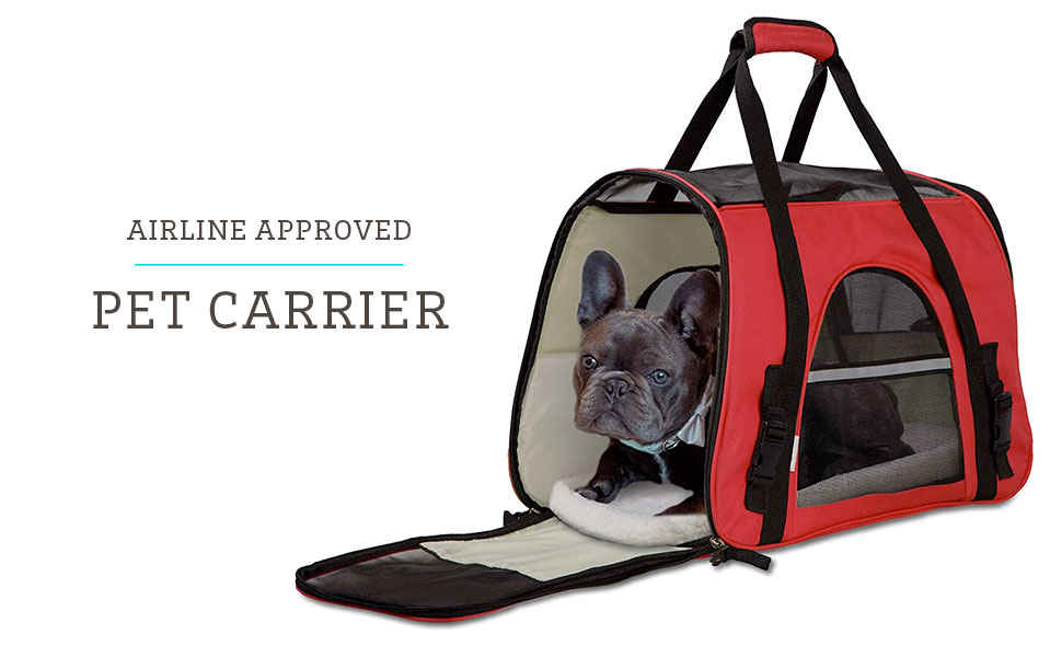 Paws & Pals Airline Approved Pet Carriers w/Fleece Bed for Dog & Cat 