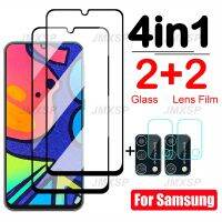 ¤ 4in1 Protective Glass For Samsung Galaxy A03 A13 A23 A53 A73 M33 Tempered Glass For Samsung S20 S21 FE S22 Plus S10e Lens Film