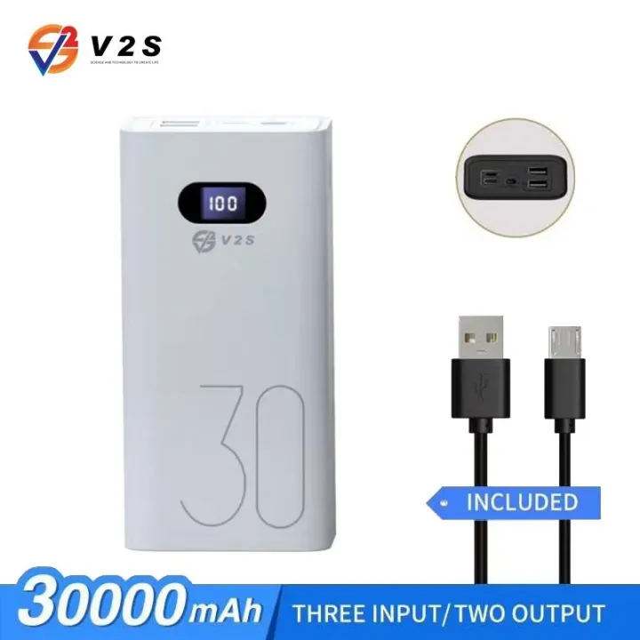 V2S PB30 BANON Series High Capacity Power bank 3 Input Dual Output