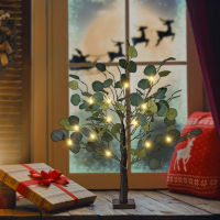 Eucalyptus Tree Light LED Room Bedroom Glowing Branch Nightlight Luminous Lantern Creative Holiday Home Decoration Lighting Lamp