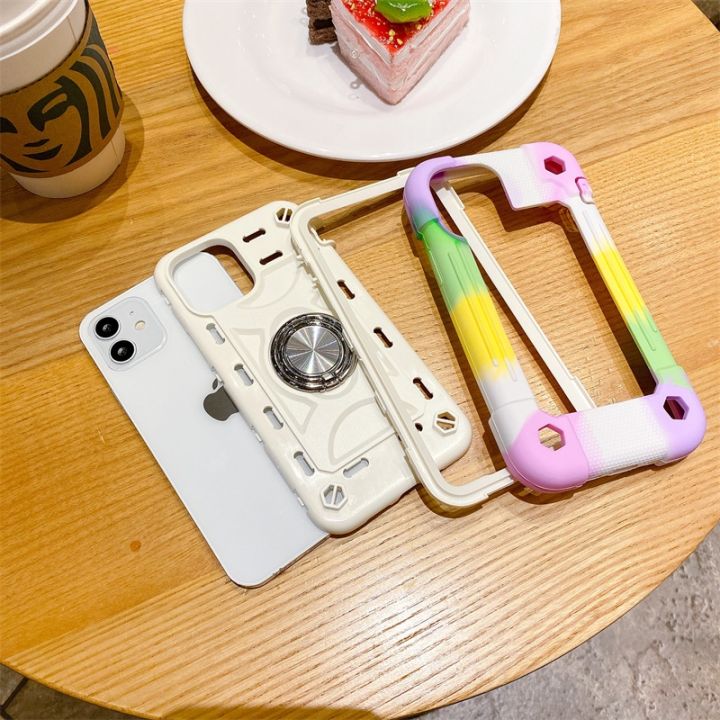 เคสโทรศัพท์มือถือ-แบบหนา-กันตก-ป้องกันหน้าจอ-สําหรับ-apple-iphone-12pro-11-13-x-xr-6-7-8-p