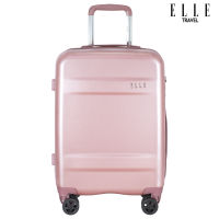 ELLE Travel Chic Collection กระเป๋าเดินทางไซส์Cabin ถือขึ้นเครื่อง 100%โพลีคาร์เนต(PC)ล้อหมุน360องศา ช่องเสียบ USB ระบบซิปคู่ความปลอดภัยสูง และซิปซ่อนขยาย