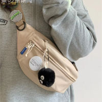 Ins ย้อนยุคสบาย ๆ กระเป๋าหน้าอกผู้หญิง Messenger Bag กระเป๋าคาดเอว