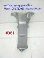 ฟิล์ม เคฟล่า ลายเคฟล่าสานเทา คอนโซนกลาง กุญแจเหลี่ยม Honda Wave 100S  #361.