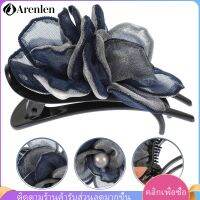 Arenlen【Hot Sale】 กราม alligator คลิปไหมเส้นด้ายผ้าไหมดอกคลิปผมบิลผมสำหรับผมหนาบาง ๆ