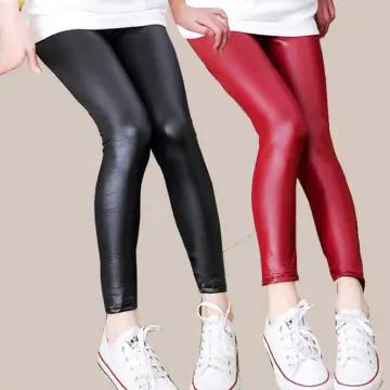 Childrens faux 2025 leather trousers