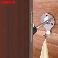 【LZ】 NAIERDI Stainless Steel Door Stopper Bathroom Wall Hooks Floor Wall Mount Hanging Hook Non-magnetic Door Holder Door Hardware