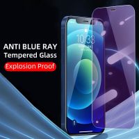 ฝาครอบ Anti-blue Light กระจกนิรภัยสำหรับ iPhone 11 14 13 12 Pro Max 13 12 Mini XS Max X XS 8 7 6 Plus SE 2020 2022 ป้องกันหน้าจอ