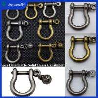 ZHANXENG498 5pcs 10มม./8.5มม./9.8มม. Carabiner ทองเหลืองที่เป็นของแข็ง ถอดออกได้ ตะขอพวงกุญแจ ที่มีคุณภาพสูง ทองแดงบริสุทธิ์ ขั้วต่อสกรู อุปกรณ์เสริม DIY กระเป๋าเดินทาง